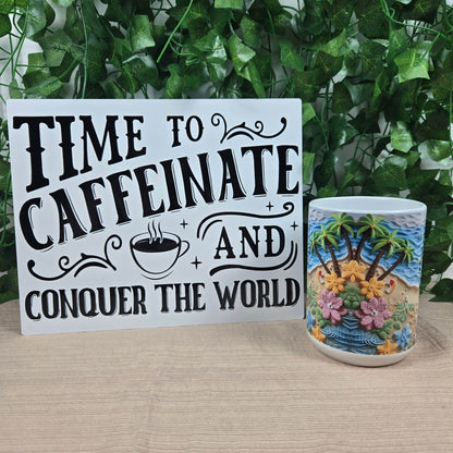 3D Beach Scene 11oz or 15oz Coffee Mug - Vegas Custom Creations