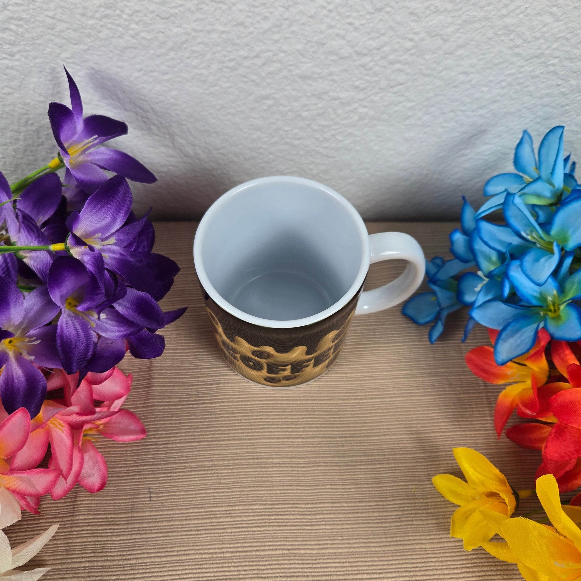 Inflated Coffee with Coffee Beans Mug - Vegas Custom Creations