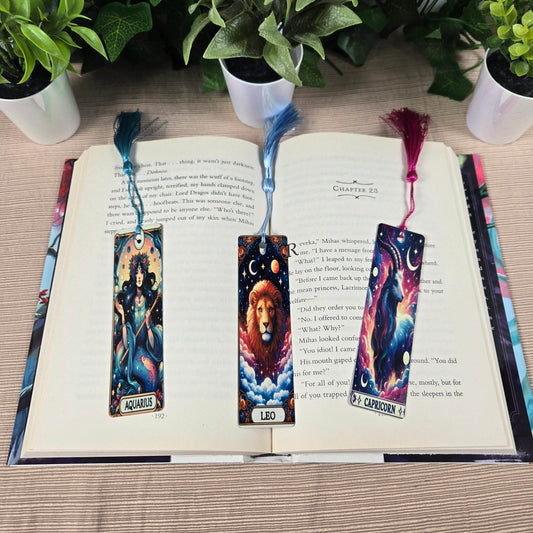 Tarot Zodiac Aluminum Bookmark (Multiple Designs Available) - Vegas Custom Creations