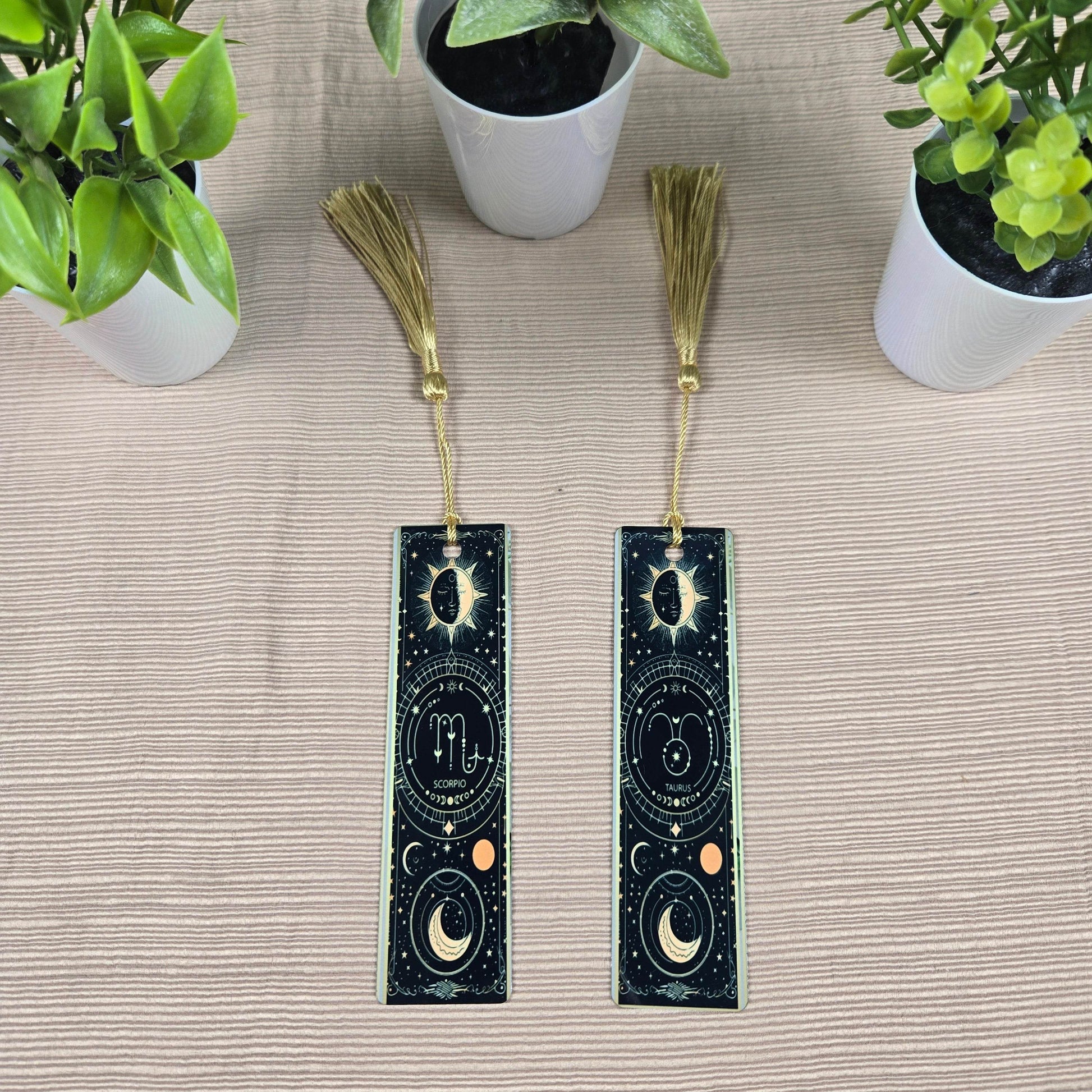 Zodiac Stars, Sun and Moon Aluminum Bookmark (Multiple Designs Available) - Vegas Custom Creations