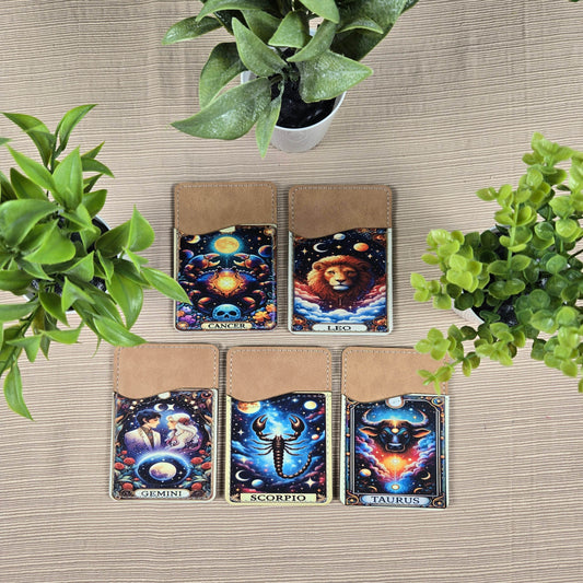 Tarot Zodiac Cell Phone Wallet (Multiple designs available) - Vegas Custom Creations
