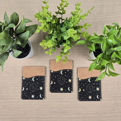 Zodiac Stars, Sun and Moon Cell Phone Wallet (Multiple designs available) - Vegas Custom Creations