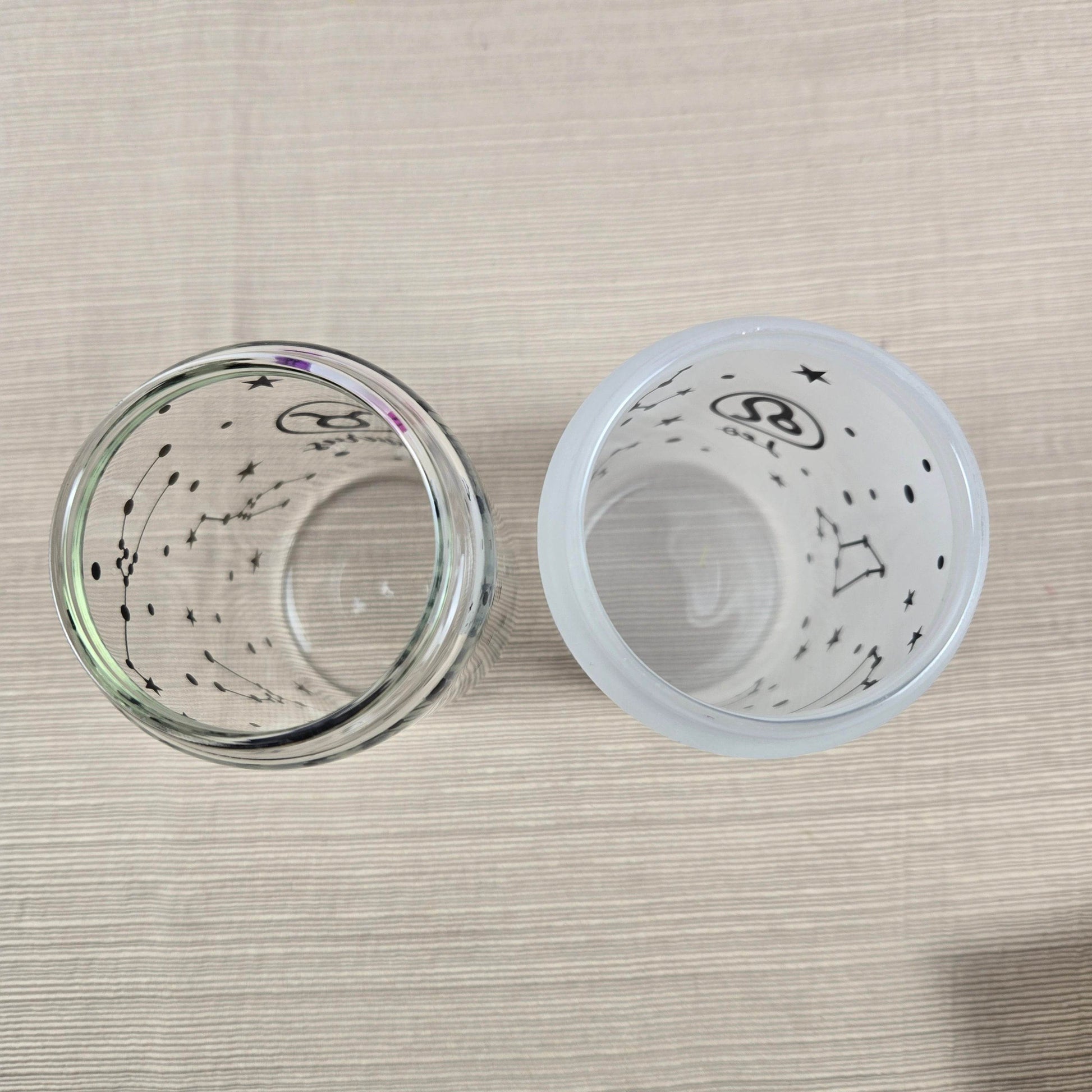 Zodiac Constellation 16oz Glass Jar Clear or Frosted (Multiple Designs Available) - Vegas Custom Creations