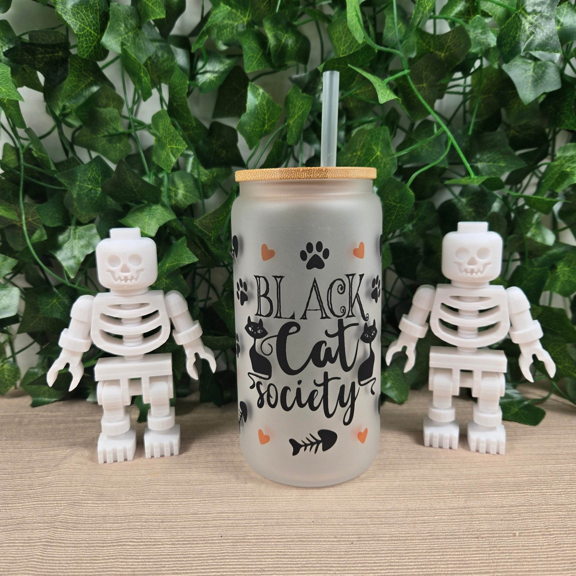 Halloween 16oz Glass Jar Clear or Frosted (Multiple Designs Available) - Vegas Custom Creations