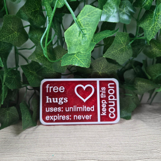 Free Hugs Coupon 3D Printed Available in Multiple Colors - Vegas Custom Creations
