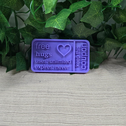Free Hugs Coupon 3D Printed Available in Multiple Colors - Vegas Custom Creations