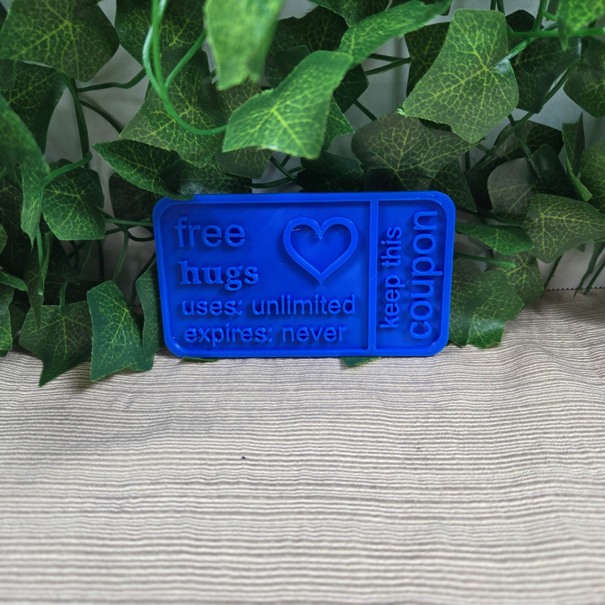 Free Hugs Coupon 3D Printed Available in Multiple Colors - Vegas Custom Creations