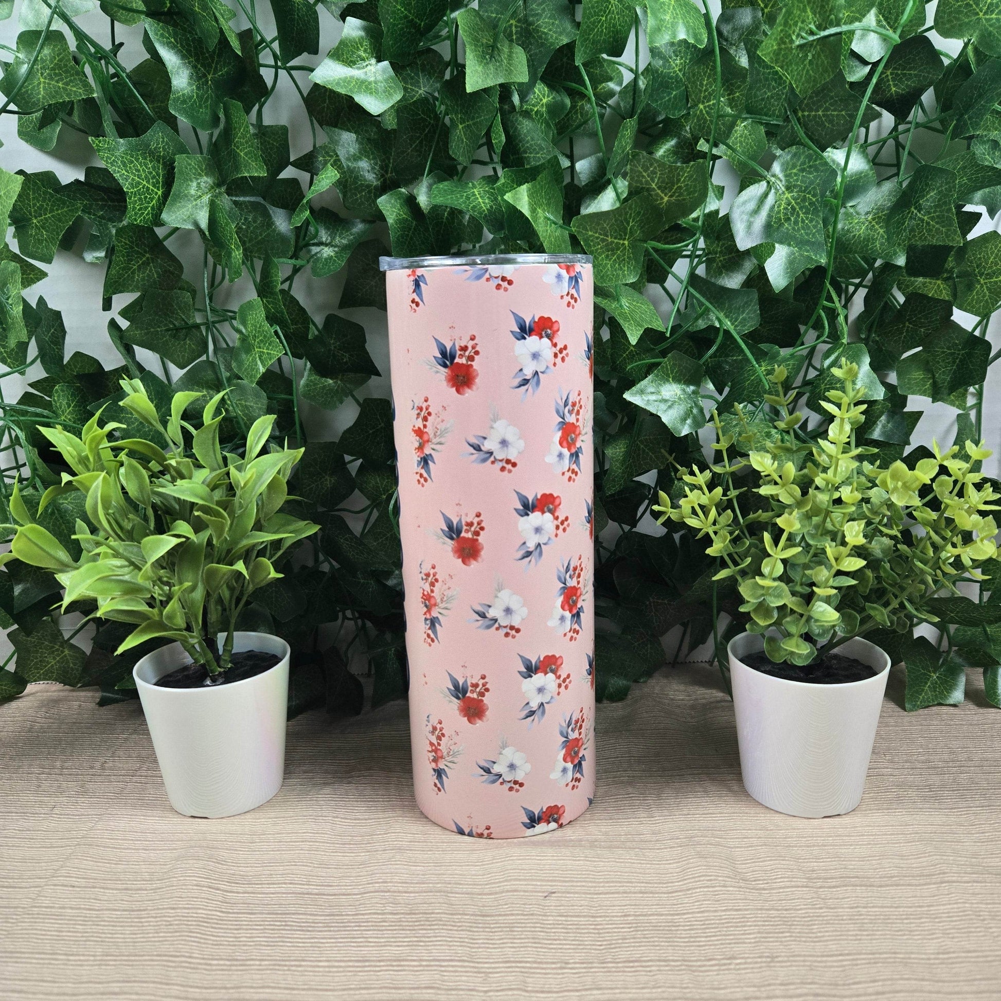 Personalized Floral 20oz Tumbler - Vegas Custom Creations
