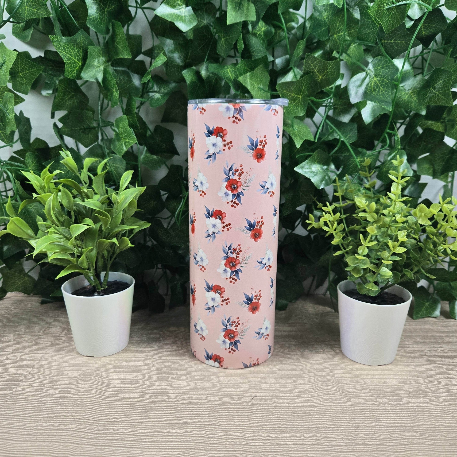 Personalized Floral 20oz Tumbler - Vegas Custom Creations