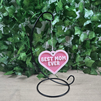 Beautiful 3D printed Best Mom Ever Decoration, Multiple Color Options Available