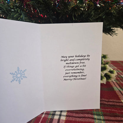 5-Pack Snowman "Everything is Fine" Christmas Cards – 4x6 with Envelopes & Stickers