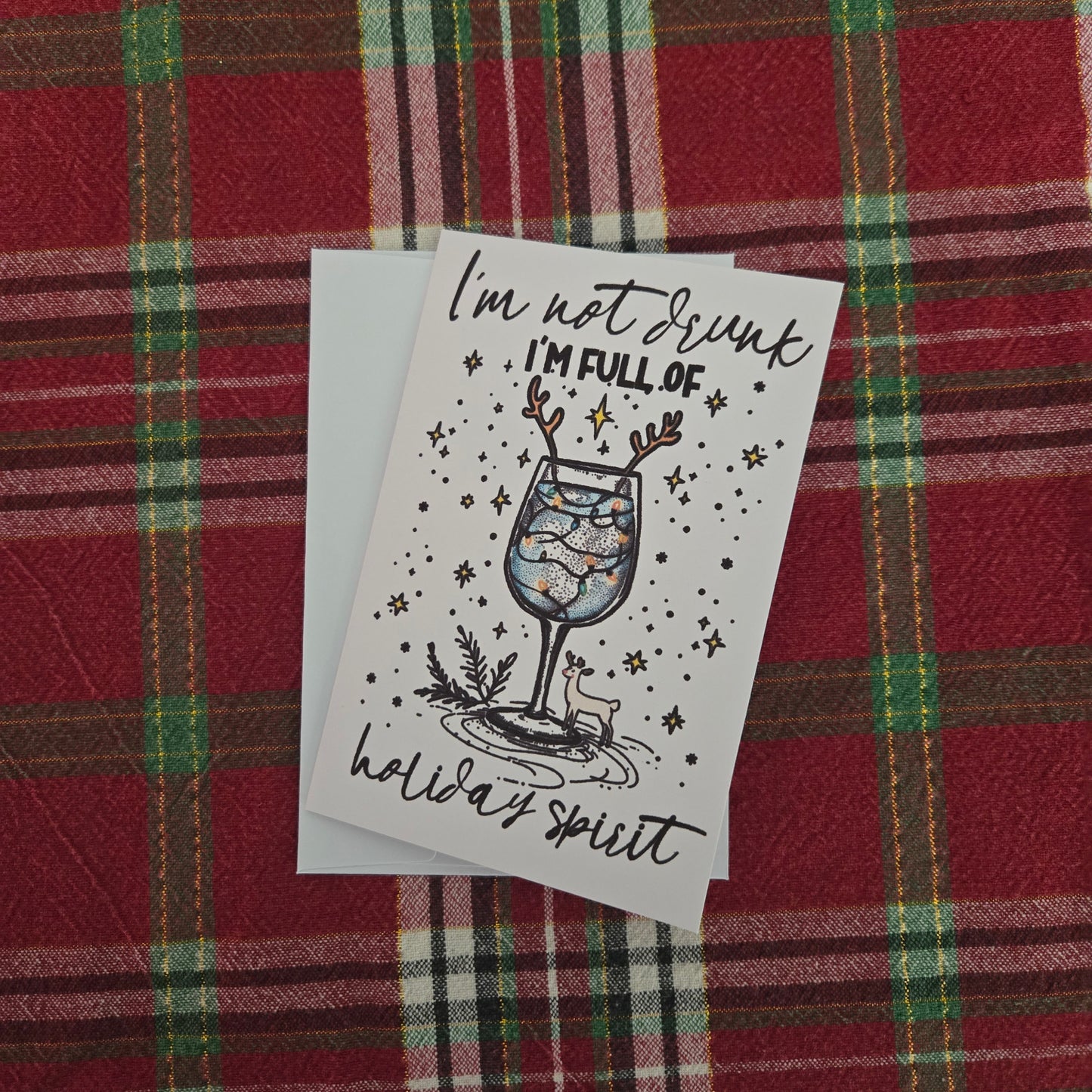 5-Pack Funny "I'm Not Drunk" Christmas Cards – 4x6 with Envelopes & Stickers