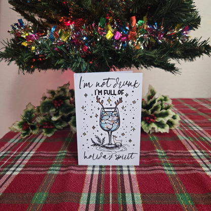 5-Pack Funny "I'm Not Drunk" Christmas Cards – 4x6 with Envelopes & Stickers