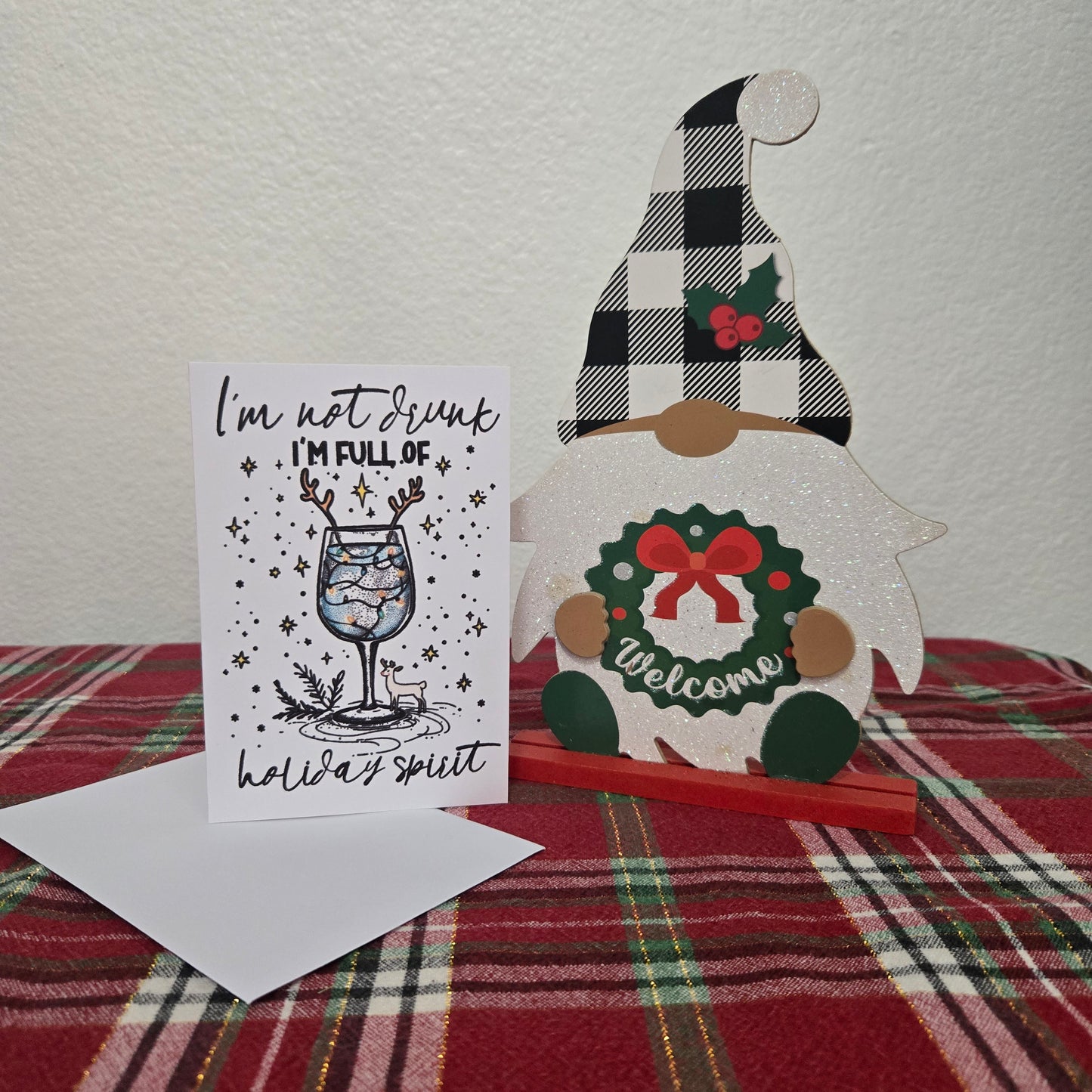 5-Pack Funny "I'm Not Drunk" Christmas Cards – 4x6 with Envelopes & Stickers