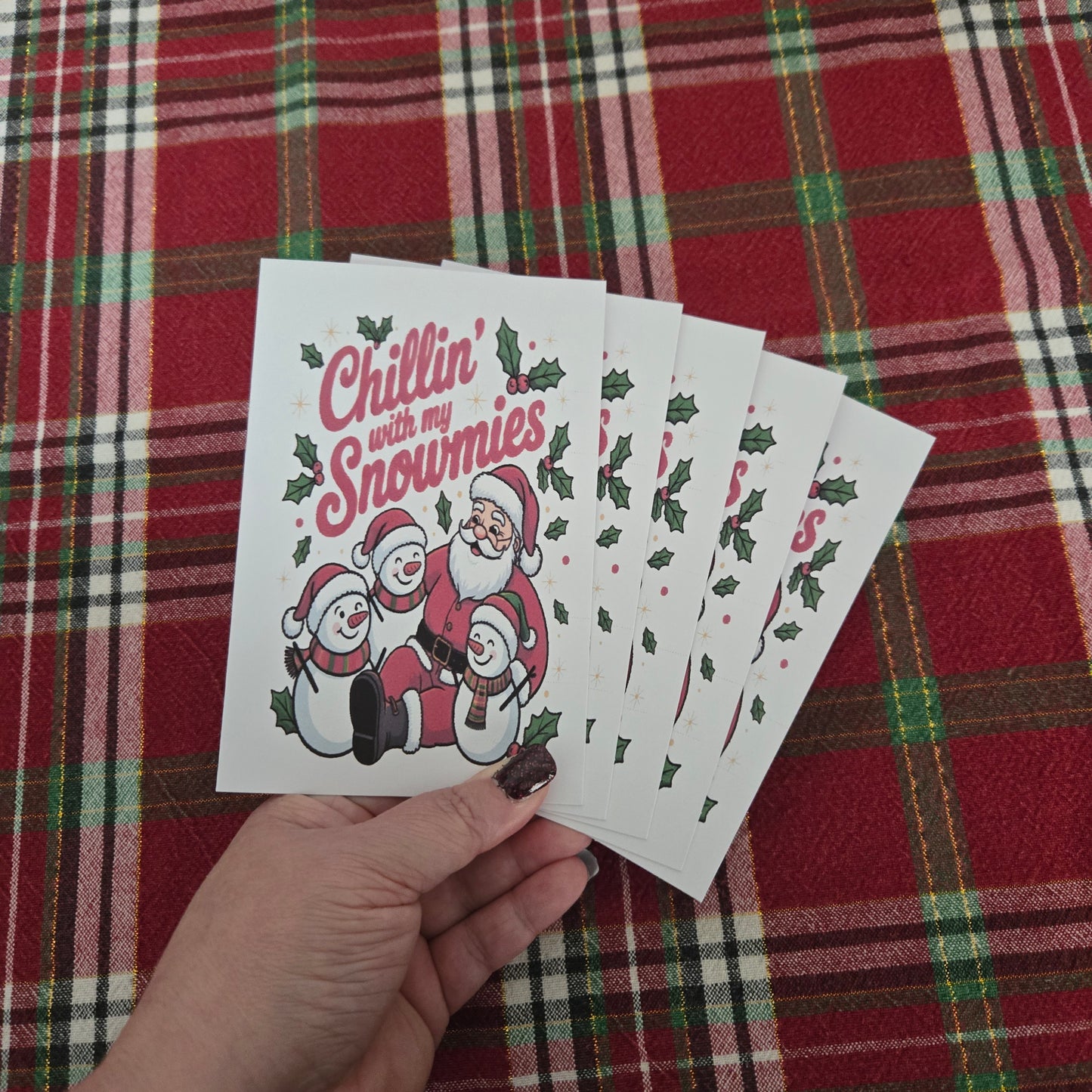 5-Pack Chillin wih my Snowmies Christmas Cards – 4x6 with Envelopes & Stickers