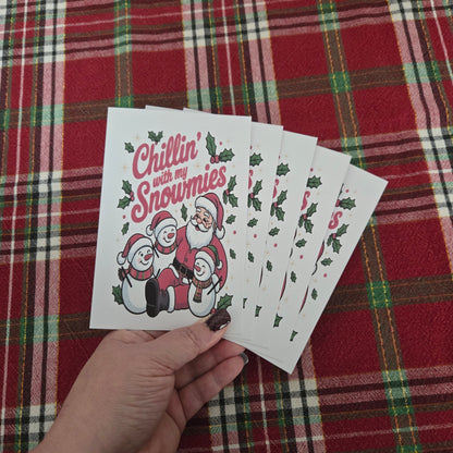5-Pack Chillin wih my Snowmies Christmas Cards – 4x6 with Envelopes & Stickers