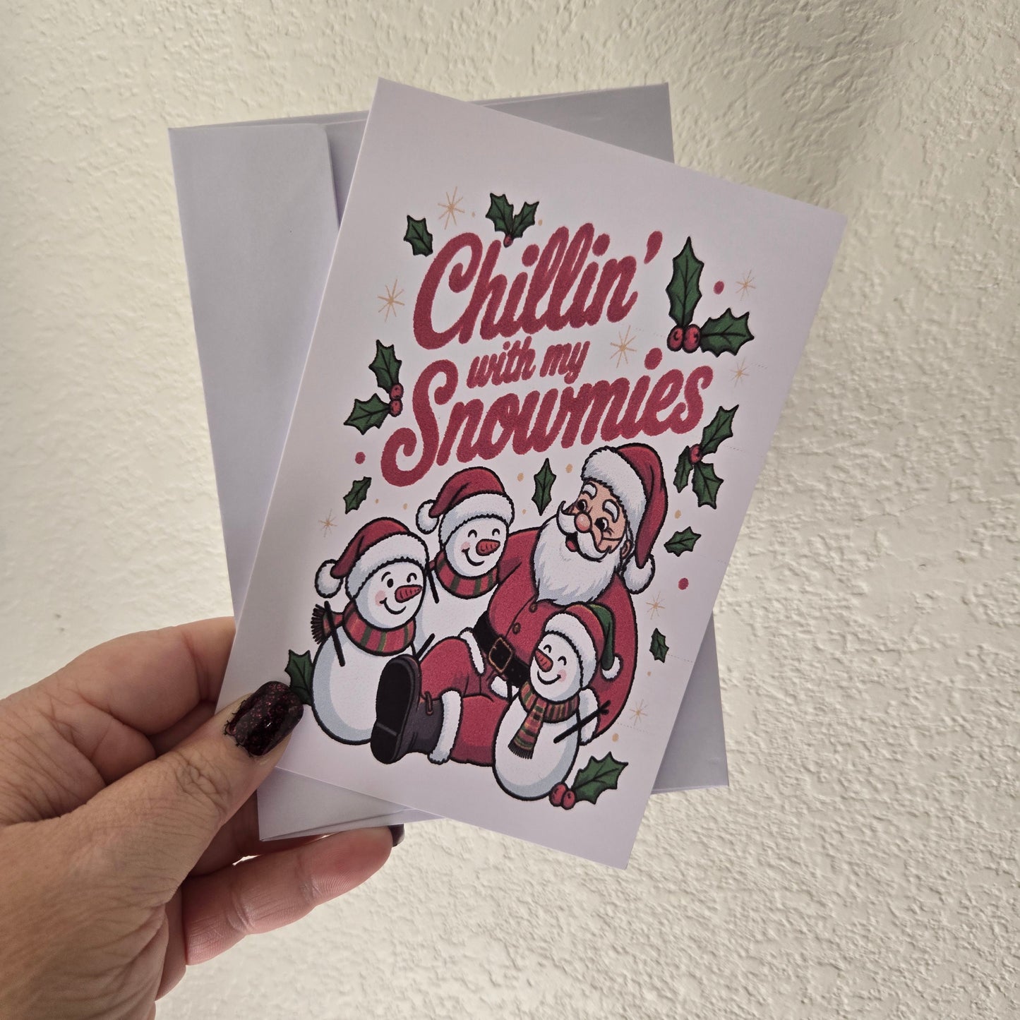 5-Pack Chillin wih my Snowmies Christmas Cards – 4x6 with Envelopes & Stickers