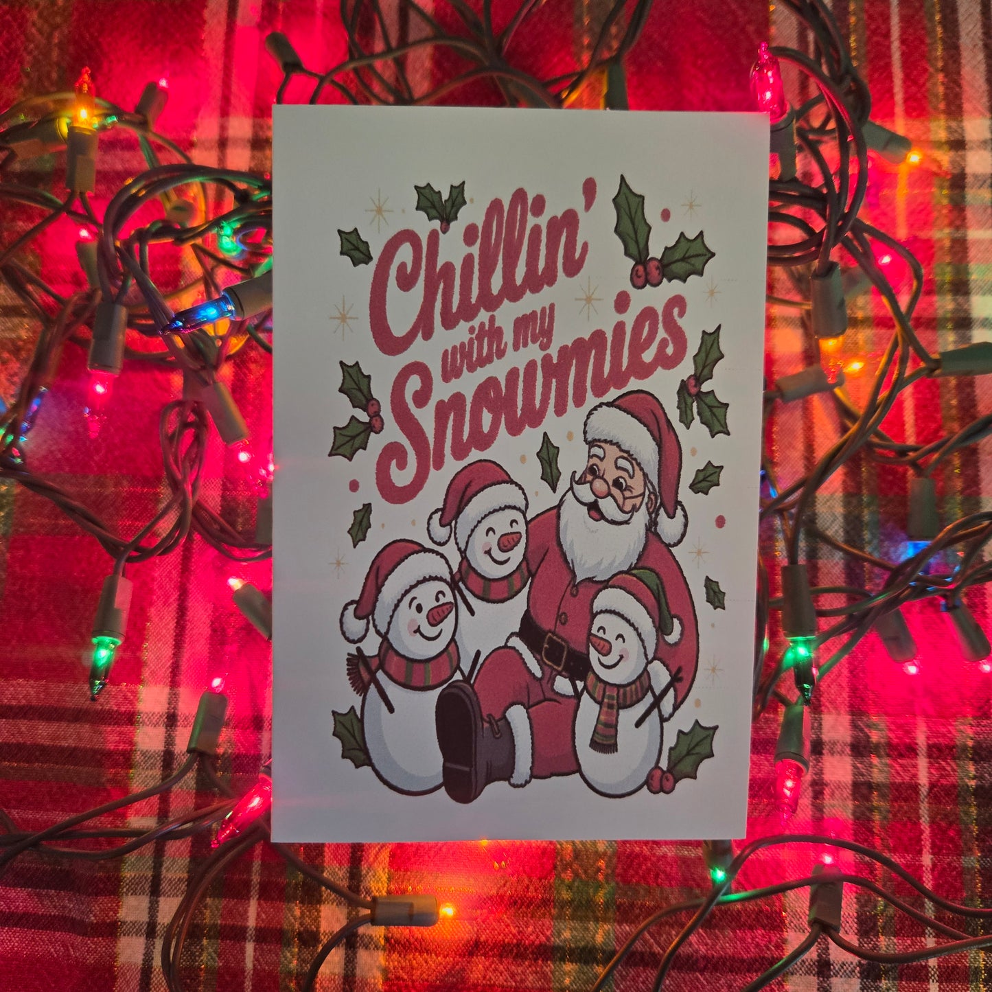 5-Pack Chillin wih my Snowmies Christmas Cards – 4x6 with Envelopes & Stickers