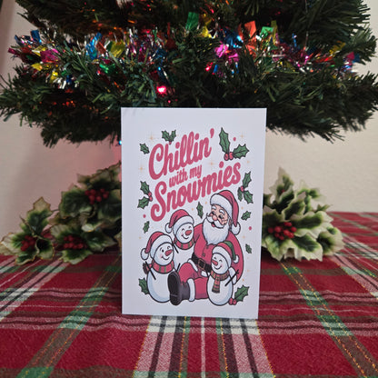 5-Pack Chillin wih my Snowmies Christmas Cards – 4x6 with Envelopes & Stickers
