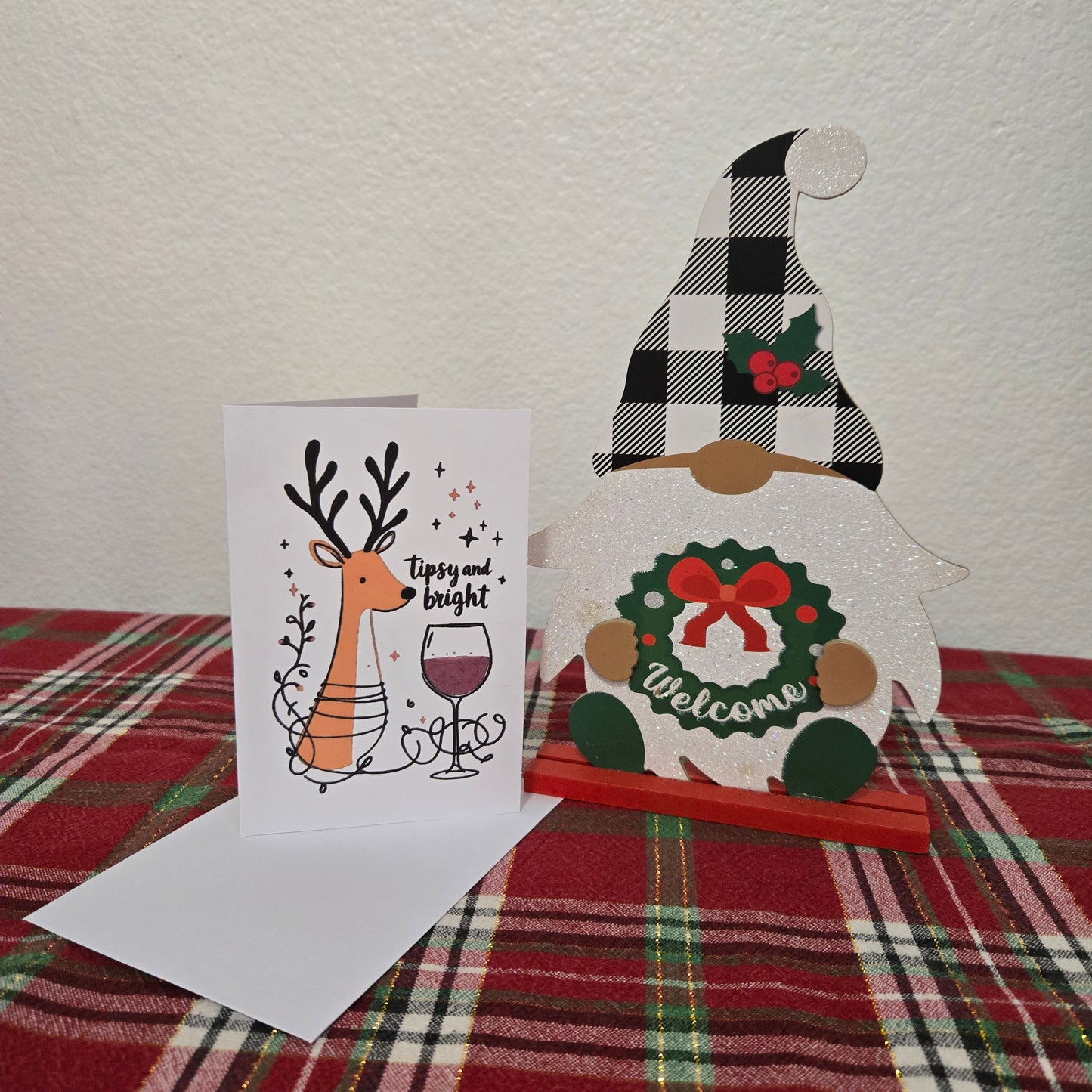 5-Pack Tipsy and Bright Christmas Cards – 4x6 with Envelopes & Stickers