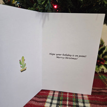 5-Pack Holly Jolly Cactus Christmas Cards – 4x6 with Envelopes & Stickers