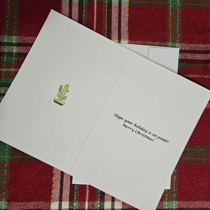 5-Pack Holly Jolly Cactus Christmas Cards – 4x6 with Envelopes & Stickers