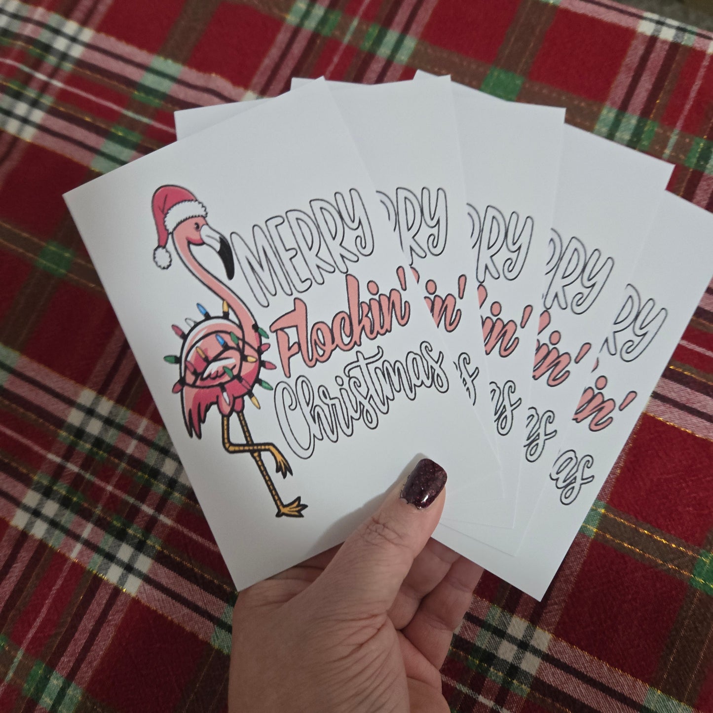 5-Pack Flamazing Christmas Cards – 4x6 with Envelopes & Stickers