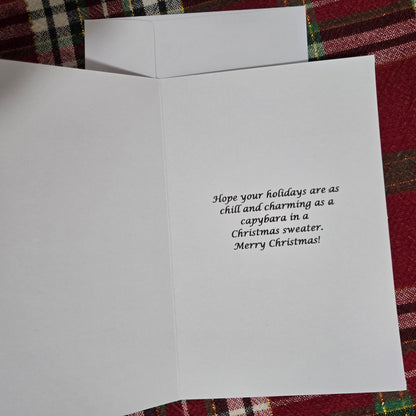 5-Pack Capybara Christmas Cards – 4x6 with Envelopes & Stickers