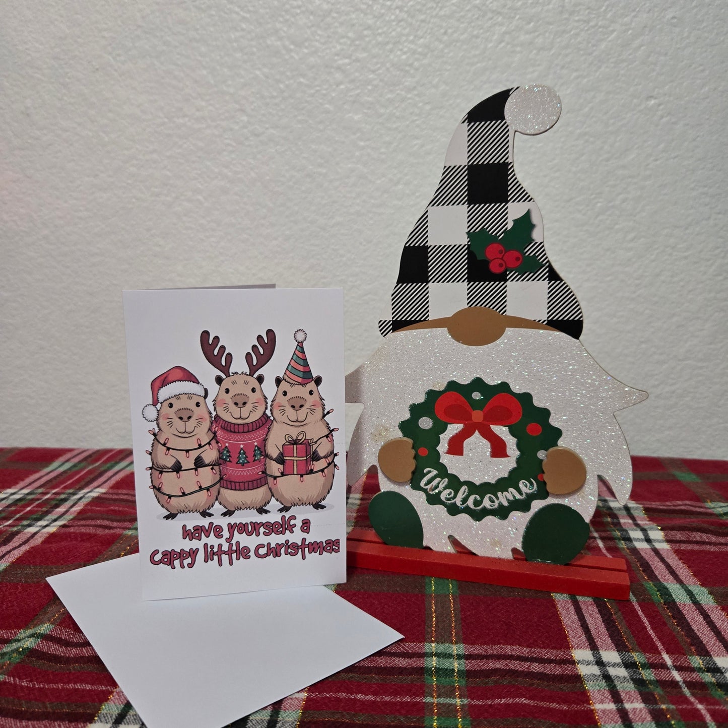 5-Pack Capybara Christmas Cards – 4x6 with Envelopes & Stickers
