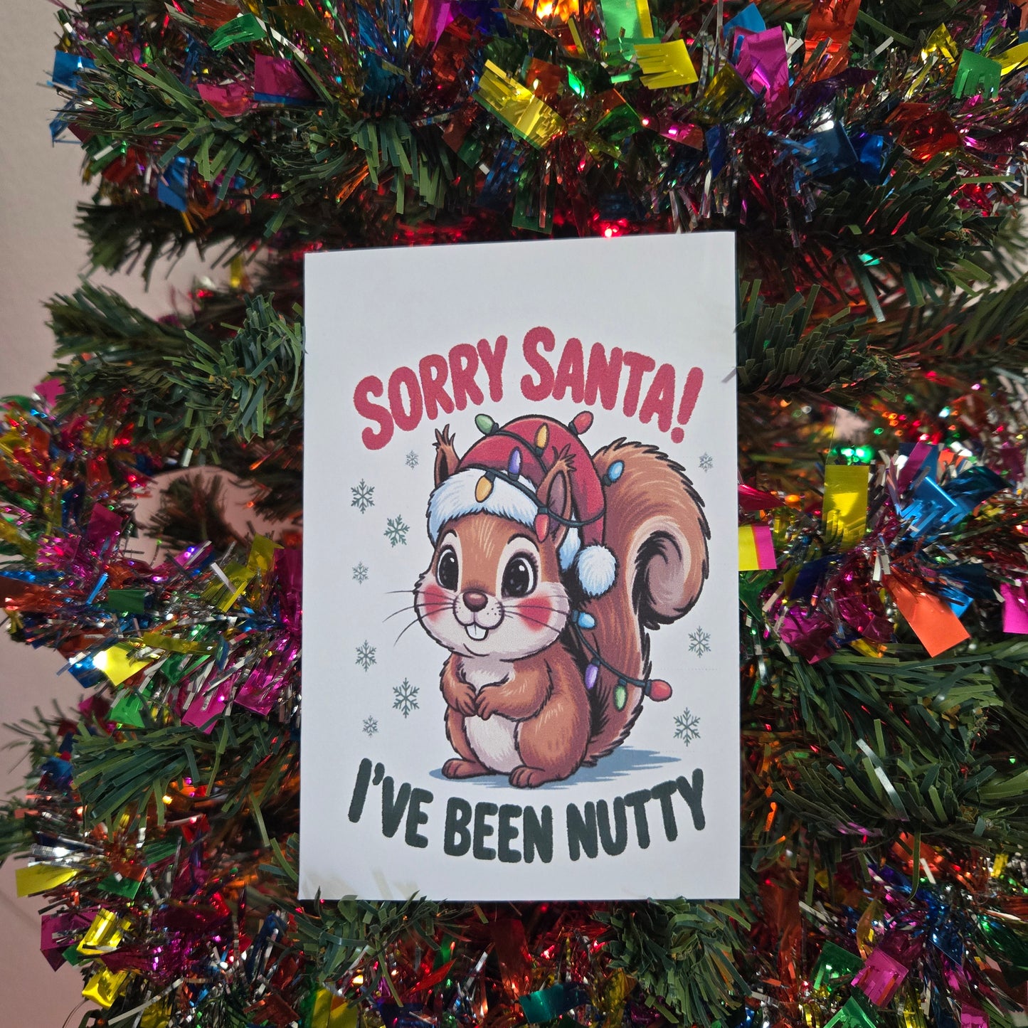 5-Pack Sorry Santa, I've Been Nutty Christmas Cards – 4x6 with Envelopes & Stickers