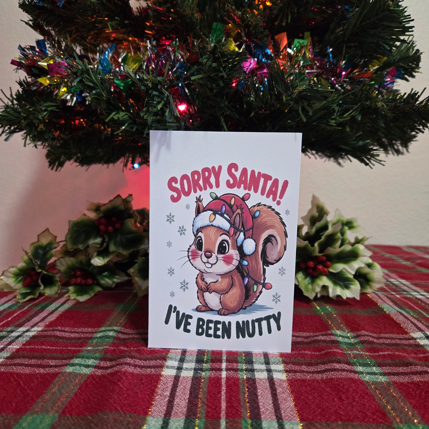5-Pack Sorry Santa, I've Been Nutty Christmas Cards – 4x6 with Envelopes & Stickers