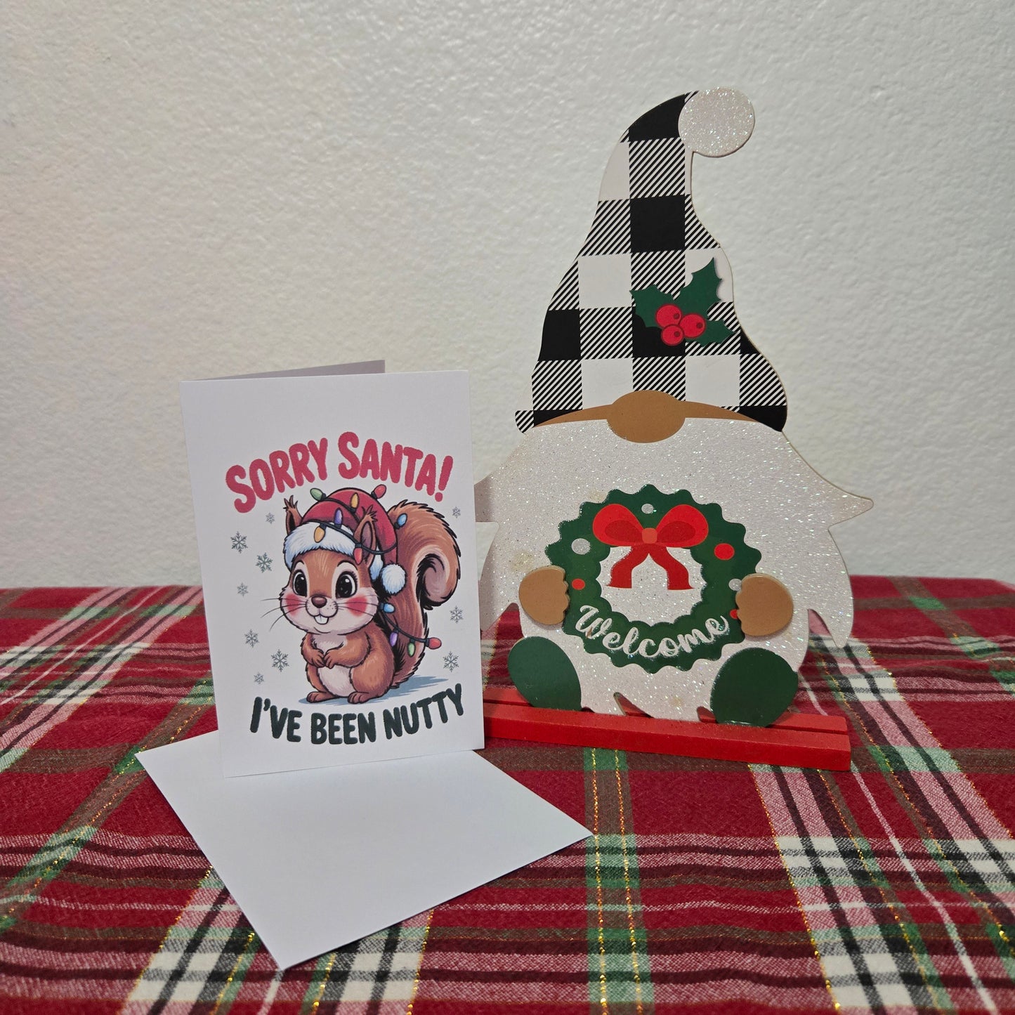 5-Pack Sorry Santa, I've Been Nutty Christmas Cards – 4x6 with Envelopes & Stickers