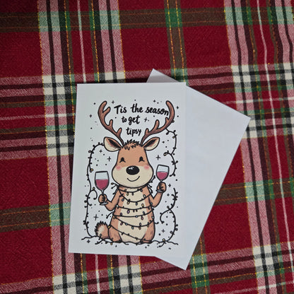 5-Pack Tis the Season Christmas Cards – 4x6 with Envelopes & Stickers