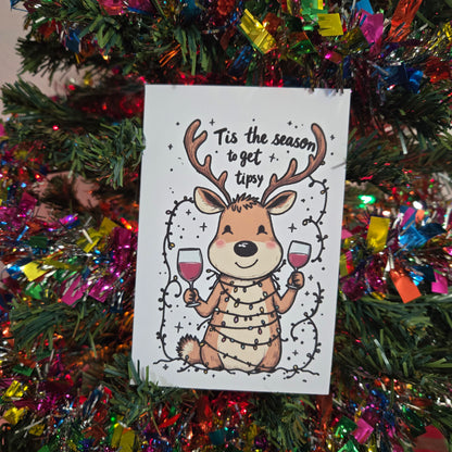 5-Pack Tis the Season Christmas Cards – 4x6 with Envelopes & Stickers