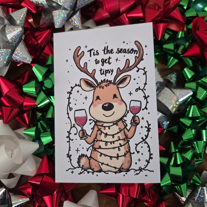 5-Pack Tis the Season Christmas Cards – 4x6 with Envelopes & Stickers