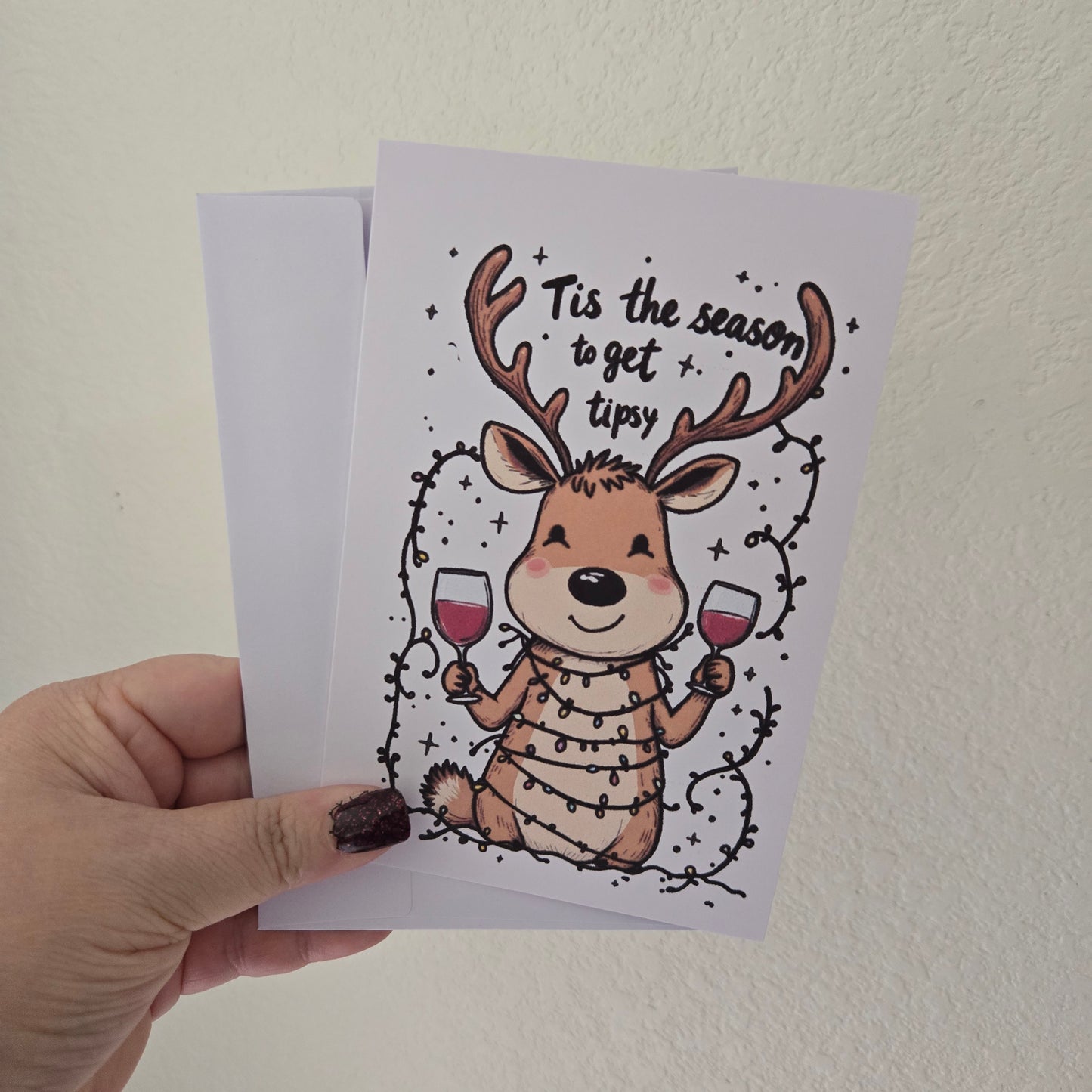 5-Pack Tis the Season Christmas Cards – 4x6 with Envelopes & Stickers