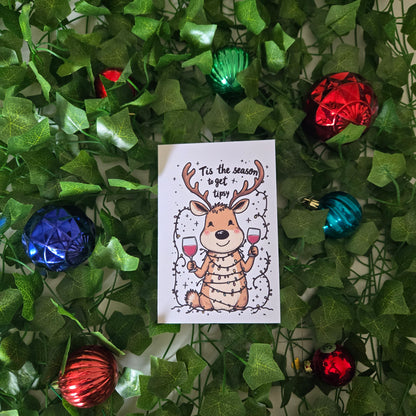 5-Pack Tis the Season Christmas Cards – 4x6 with Envelopes & Stickers