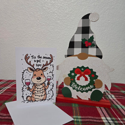 5-Pack Tis the Season Christmas Cards – 4x6 with Envelopes & Stickers