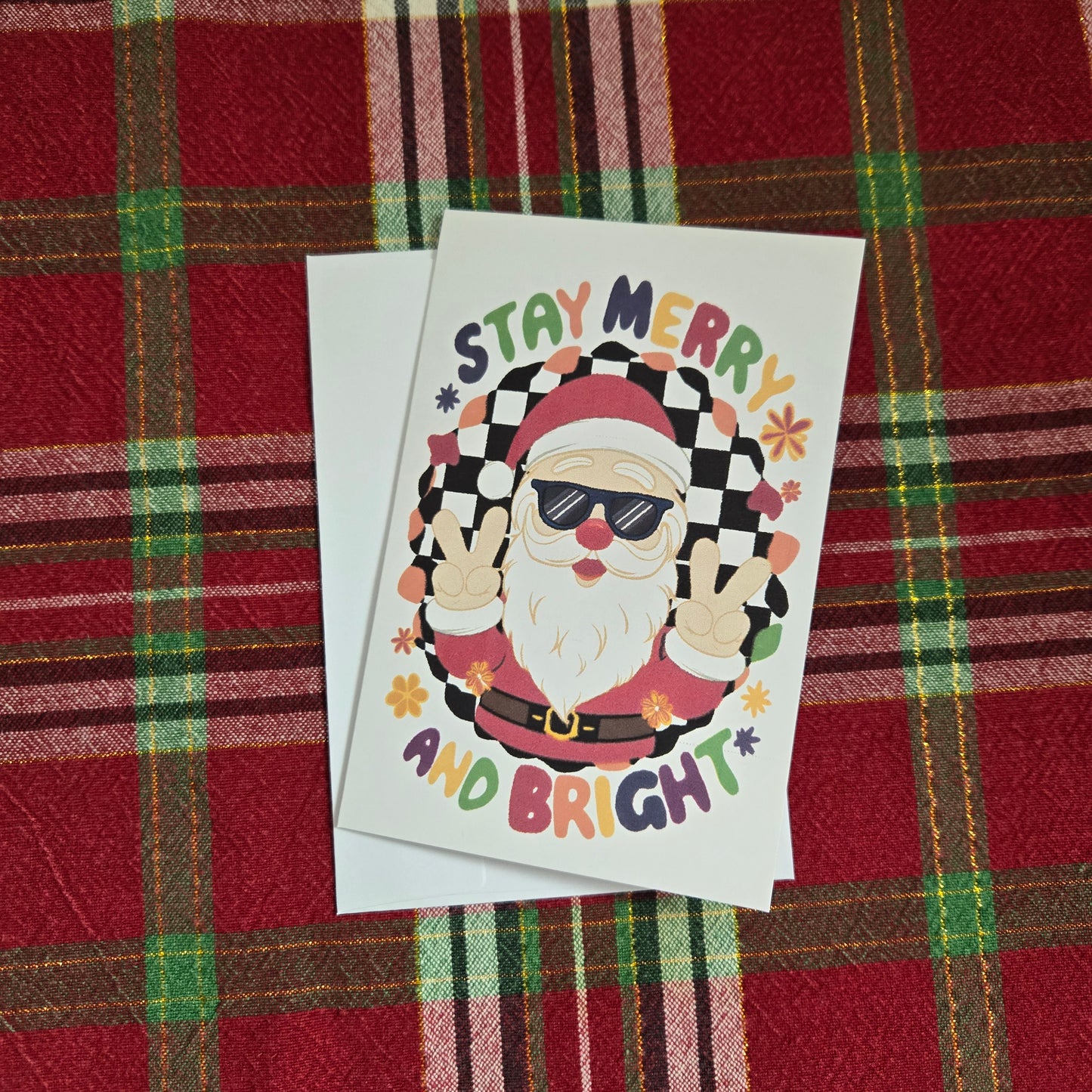 5-Pack Merry and Bright Santa Christmas Cards – 4x6 with Envelopes & Stickers