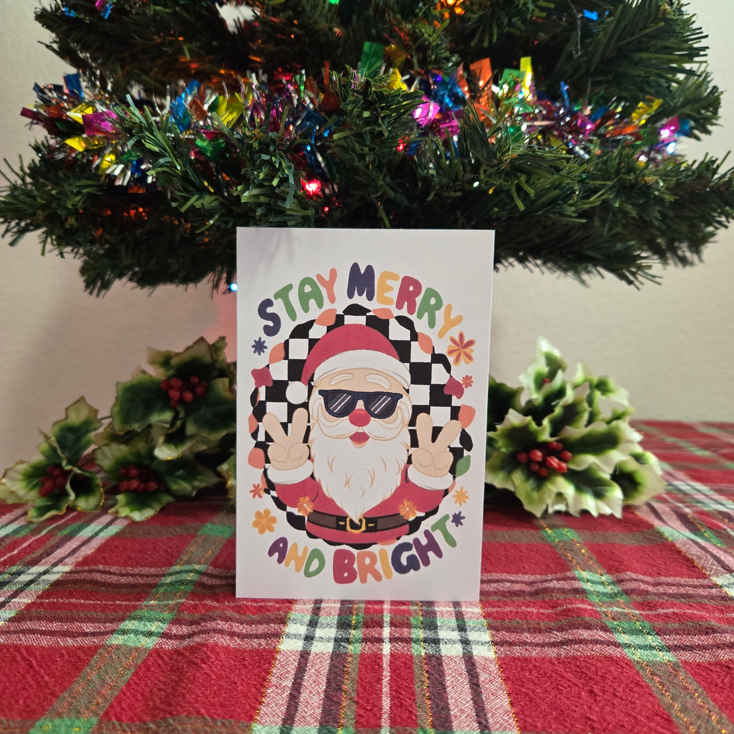 5-Pack Merry and Bright Santa Christmas Cards – 4x6 with Envelopes & Stickers