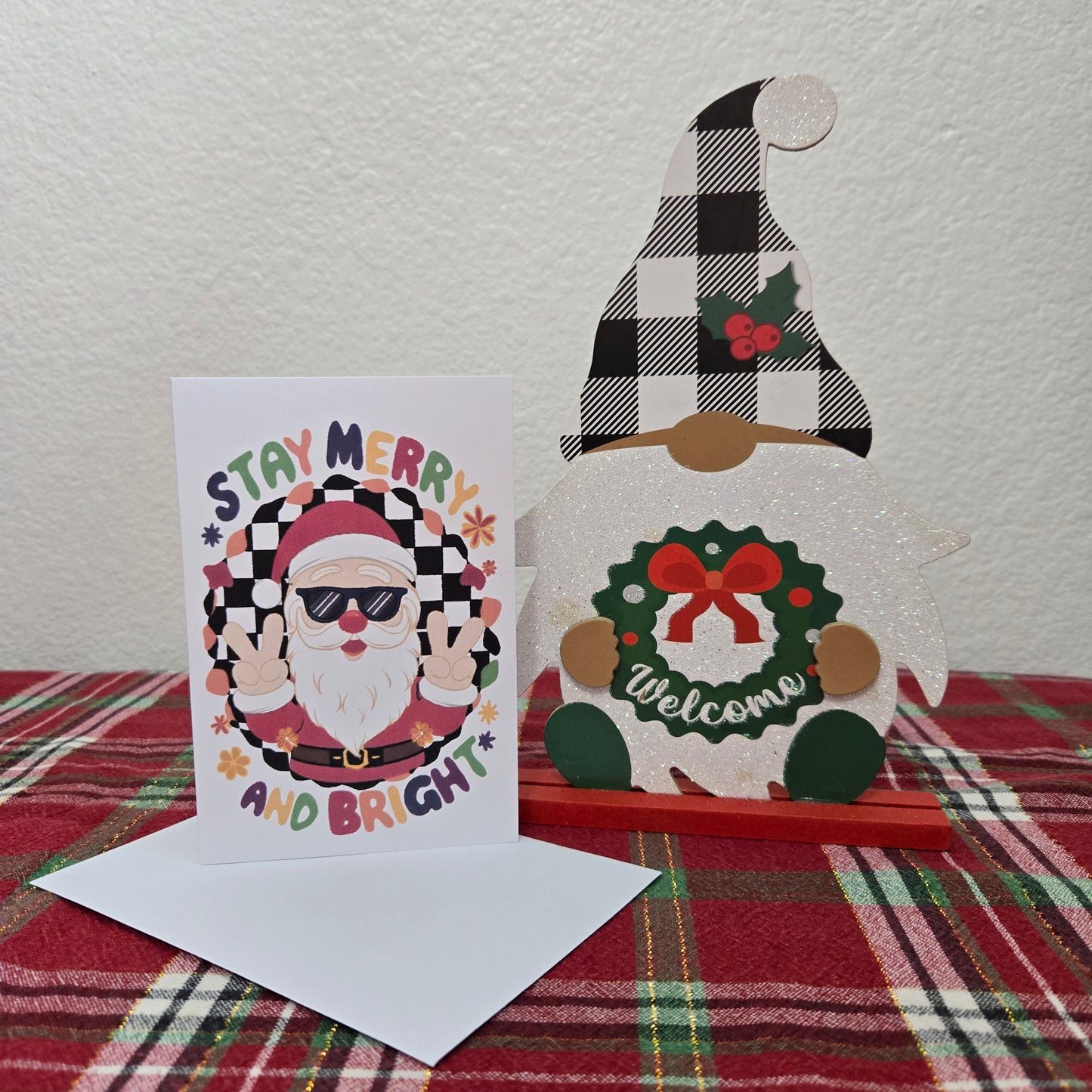 5-Pack Merry and Bright Santa Christmas Cards – 4x6 with Envelopes & Stickers