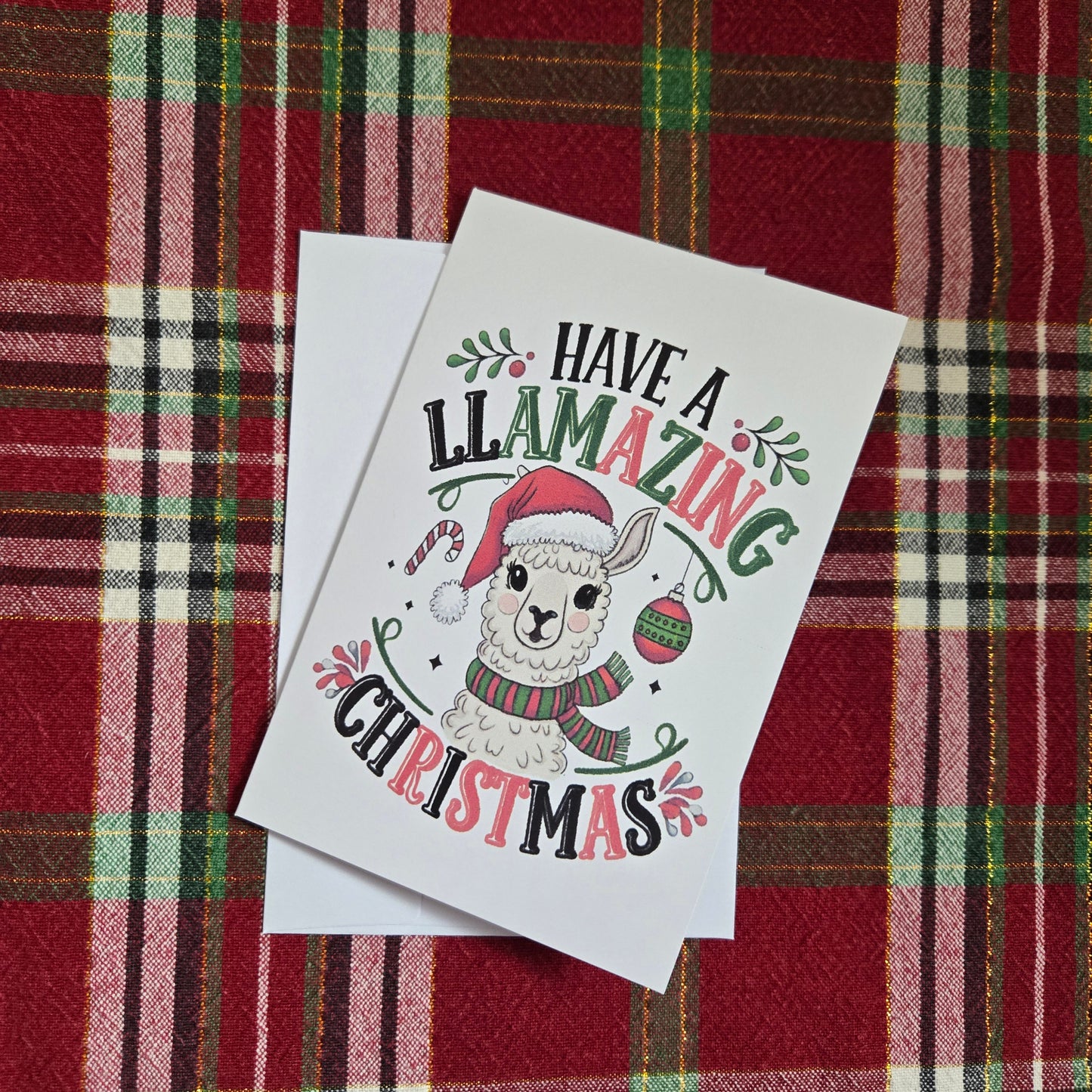 5-Pack Cute Llama Christmas Cards – 4x6 with Envelopes & Stickers