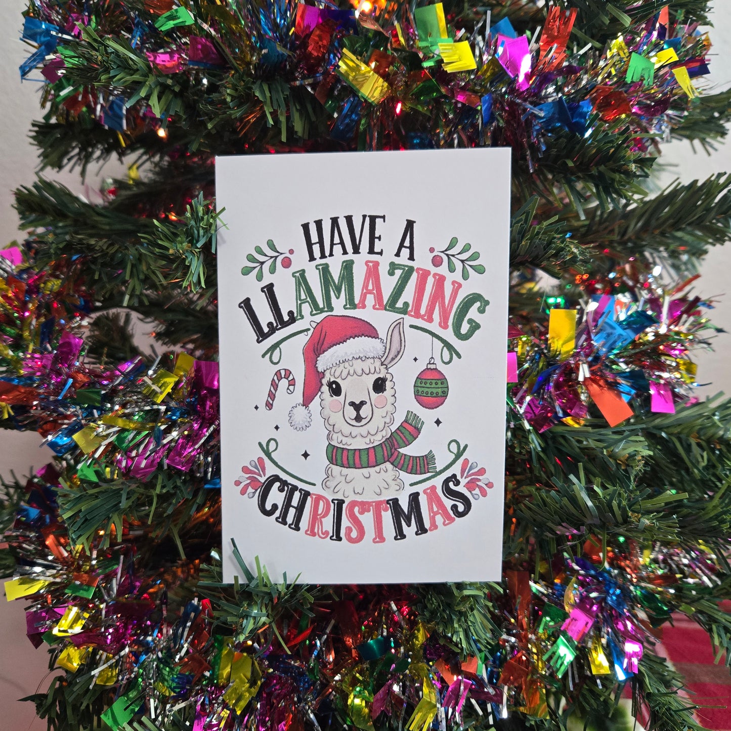 5-Pack Cute Llama Christmas Cards – 4x6 with Envelopes & Stickers