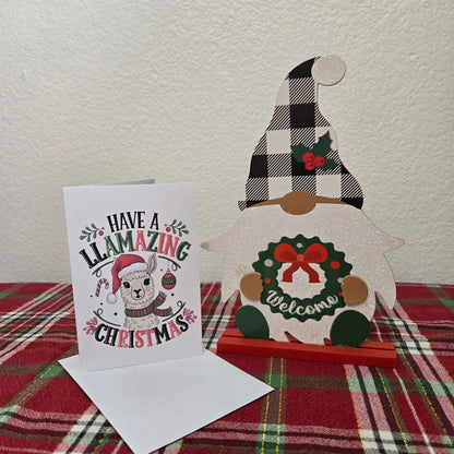 5-Pack Cute Llama Christmas Cards – 4x6 with Envelopes & Stickers