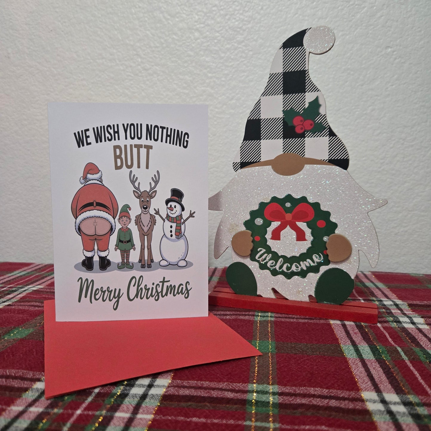 We Wish You Nothing Butt Christmas Card