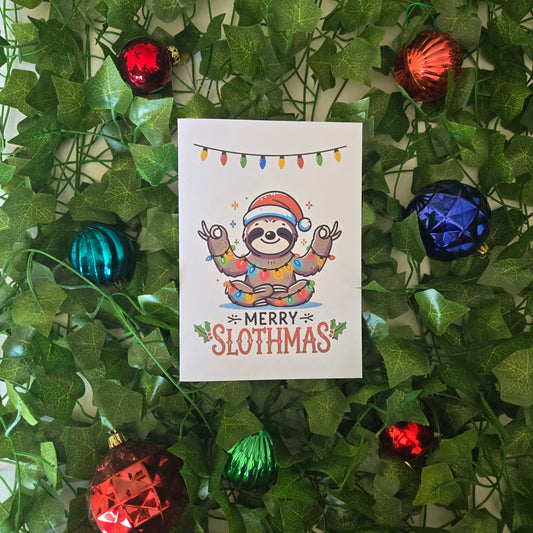 Merry Slothmas Christmas Card