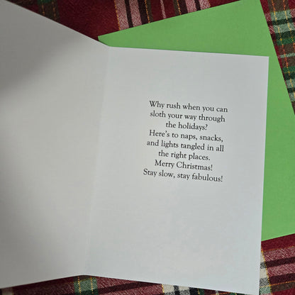 Merry Slothmas Christmas Card
