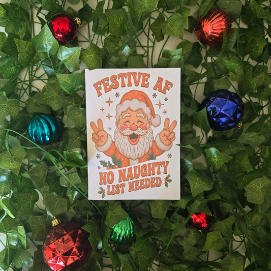 Festive AF Christmas Card
