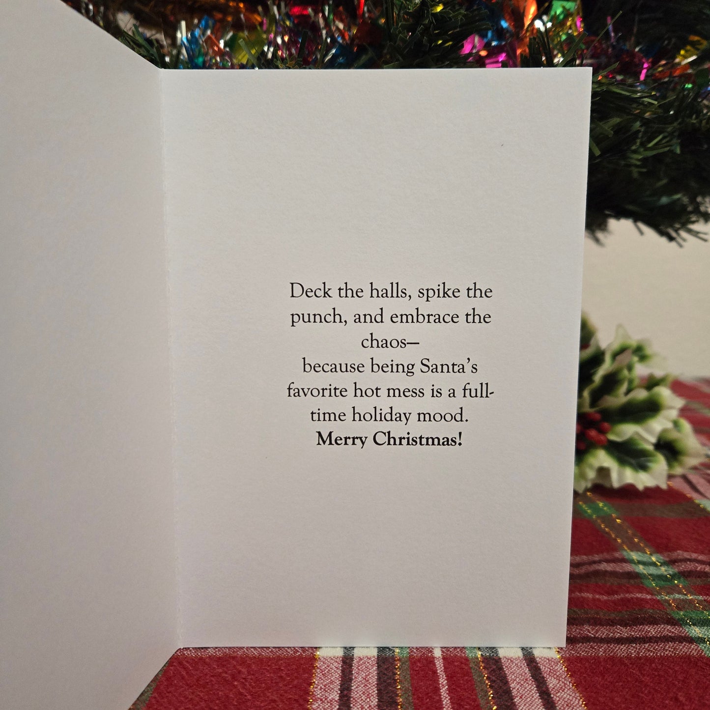Santa's Favorite Hot Mess Christmas Card