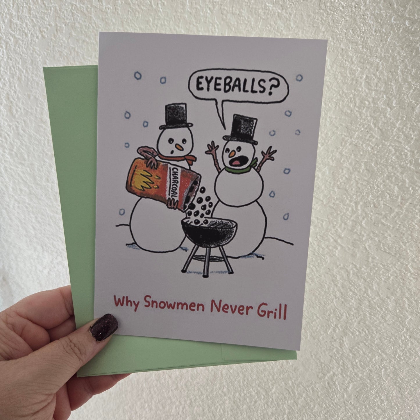 BBQ Snowmen Christmas Card
